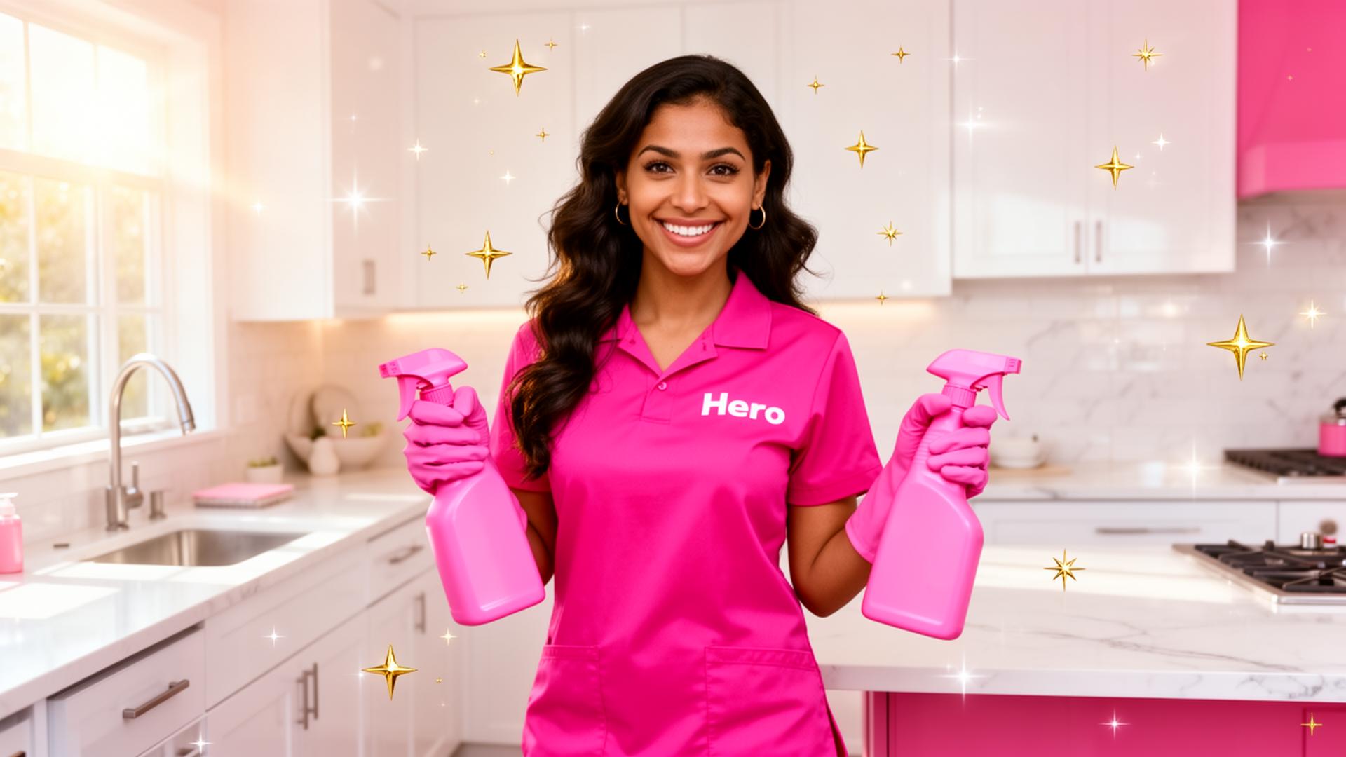 Cubanas Cleaning team member in a sunlit kitchen